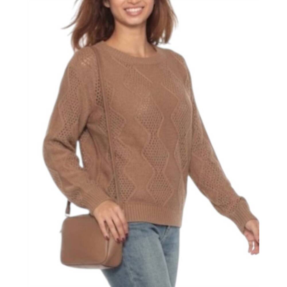 NEW AZI francis crew neck sweater in mocha